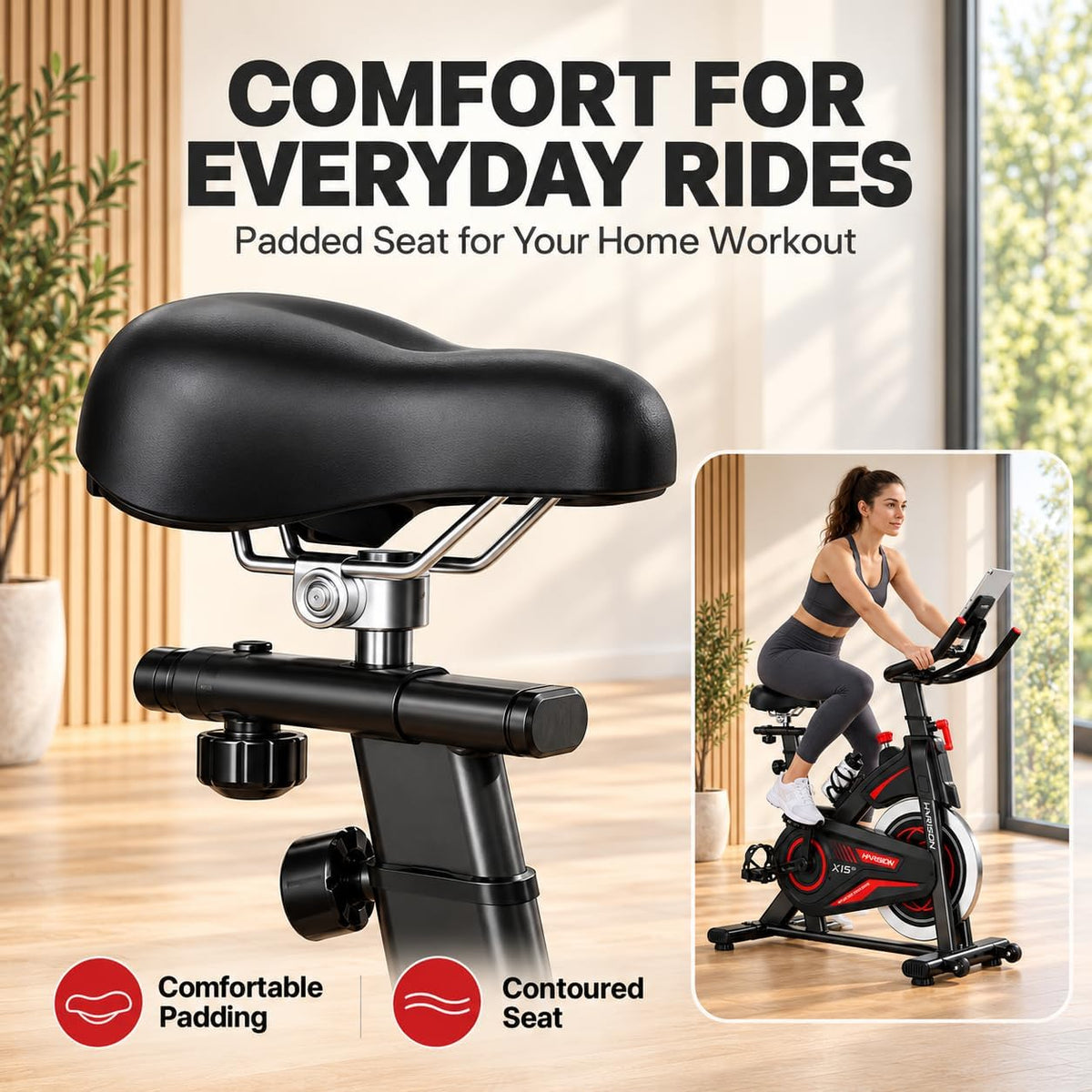HARISON HR-X15-Tech Magnetic Exercise Bike | Bluetooth Indoor Cycling Bike
